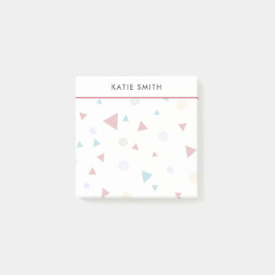 Chic Geometric Triangle and Swirls Post-it Notes
