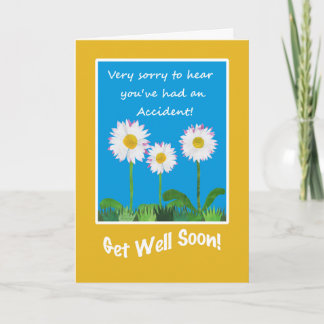 Chic Get Well Card from Accident, Daisies