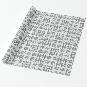 Chic Giftwrap: Welsh Tapestry Pattern, Grey Wrapping Paper
