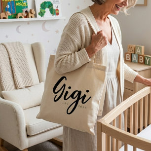 Chic Gigi EST Year Everyday Minimal Script Tote Bag