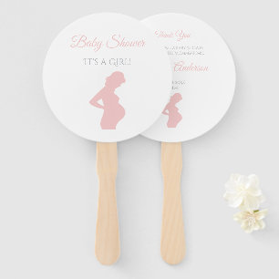 Chic Girl Baby Shower Pregnant Woman Baby Bump Hand Fan