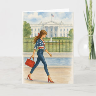 Chic Girl in Washington, DC Card