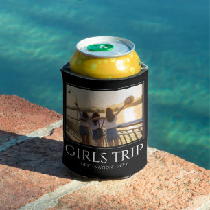 Chic Girls Trip   Girls weekend Custom Photo Can Cooler