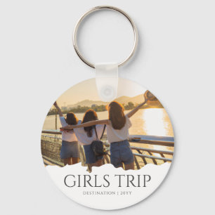 Chic Girls Trip Girls weekend Custom Photo Key Ring