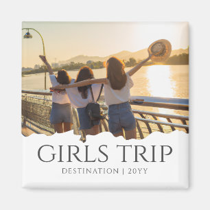 Chic Girls Trip   Girls weekend Custom Photo Magnet