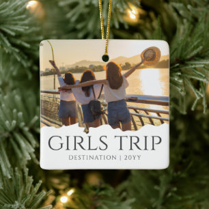 Chic Girls Trip   Girls weekend Photo Ceramic Ornament
