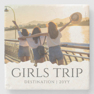 Chic Girls Trip   Girls weekend Photo Stone Coaster