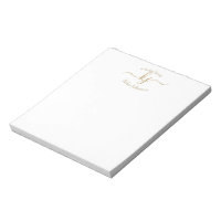 Chic Girly Gold White 2 Monogram Initial