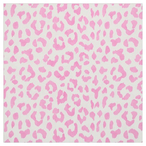 Chic girly light pink cheetah print pattern fabric | Zazzle