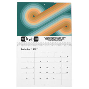 Chic Girly Patterns - Business Logo Gift Calendar
