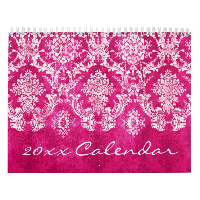 Chic Girly Patterns with damasks and chevrons plus Calendar (Cover)