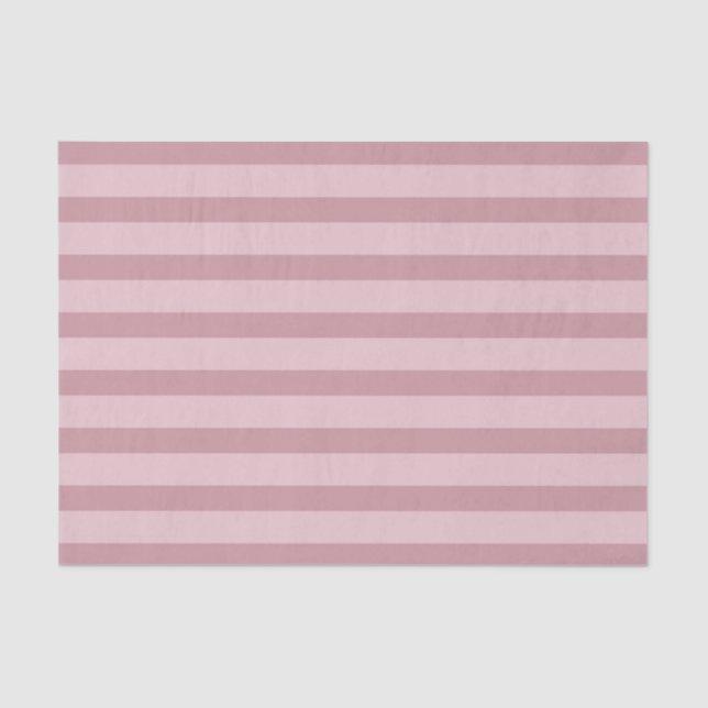Chic Girly Pink Stripes Tissue Paper (Front)