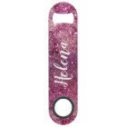 Chic girly purple nebula glitter sparkles monogram