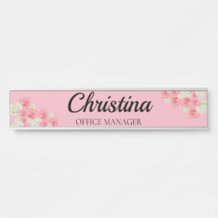 Chic Glam Floral Door Sign