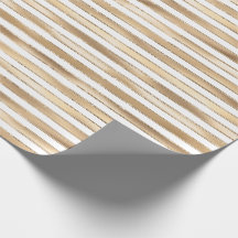 Chic Glam Gold White Stripes