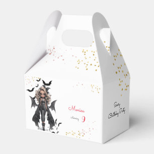 Chic glam gothic scary girl birthday party favour box