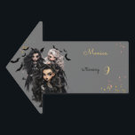 Chic glam gothic scary girl birthday party garden sign<br><div class="desc">scary Gothic girl birthday party item for  girls</div>
