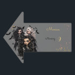 Chic glam gothic scary girl birthday party garden sign<br><div class="desc">scary Gothic girl birthday party item for  girls</div>
