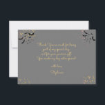 Chic glam gothic scary girl birthday party thank you card<br><div class="desc">scary Gothic girl birthday party item for  girls</div>