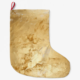 Chic Glam Painted Gold Large Christmas Stocking