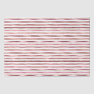 Chic Glam Pink White Stripes Tissue Paper