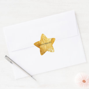 Chic Glam Yellow Gold Star Sticker