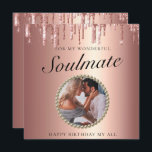 Chic Glitter Drips Photo Girlfriend Birthday Card<br><div class="desc">Elegant Personalised Card for your girlfriend or soulmate's birthday -  A great card for your girlfriend,  boyfriend,  or wife that can be customised by you with the name of your girlfriend or boyfriend and your own message.</div>