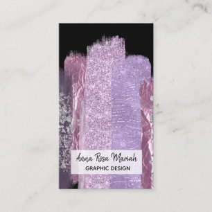 *~* Chic Glitter Girly Feminine Exciting Abstract Business Card