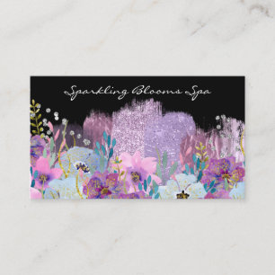 *~* Chic Glitter Girly Feminine Floral Exciting Business Card