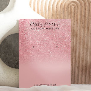 Chic glitter pink sparkle jewellery earrings displ