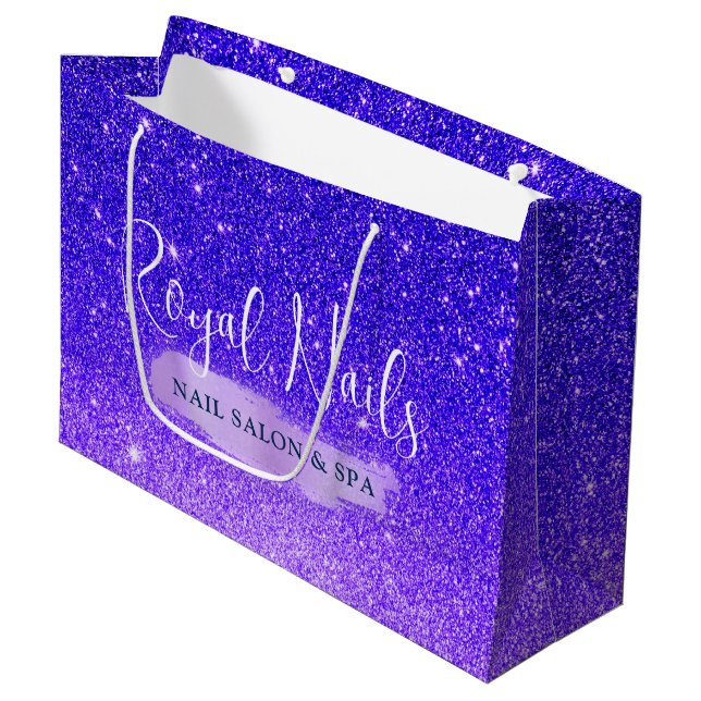 Chic Glitter SPA Nail Salon Makeup Hair Gift Bag (Front Angled)