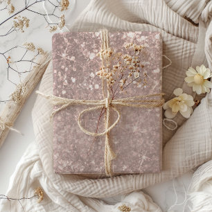 Chic Glitter Sparkle Rose Gold  Wrapping Paper Sheet