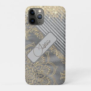 Chic Glittery Mandala Personalised iPhone 11 Pro Case