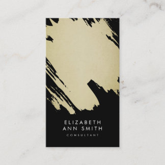 Chic Gold Abstract Brushstrokes Business Card Pack