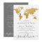 Chic Gold and Grey World Map Wedding Abroad