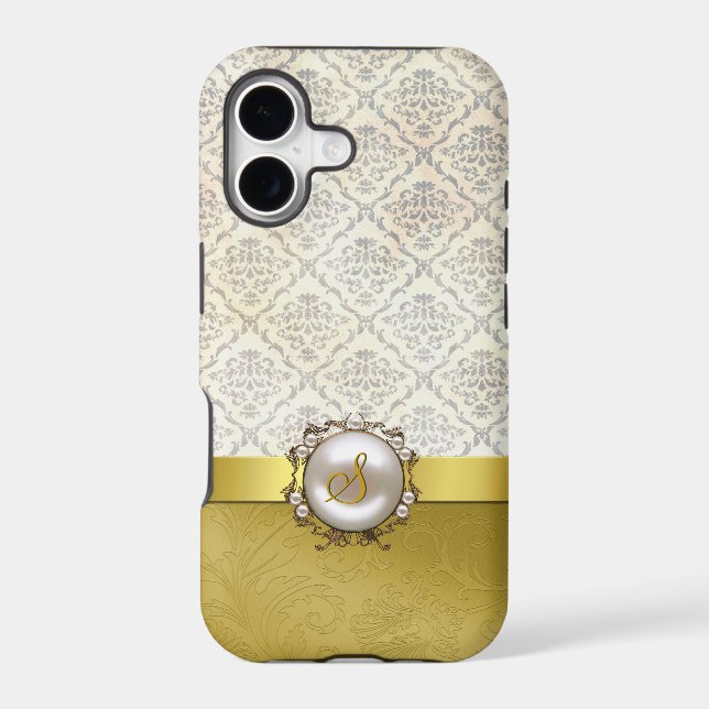 Chic Gold & Antique Damask iPhone 7 Plus case (Back)
