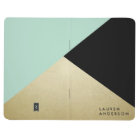 Chic Gold Black Monogram Custom Journal Notebook