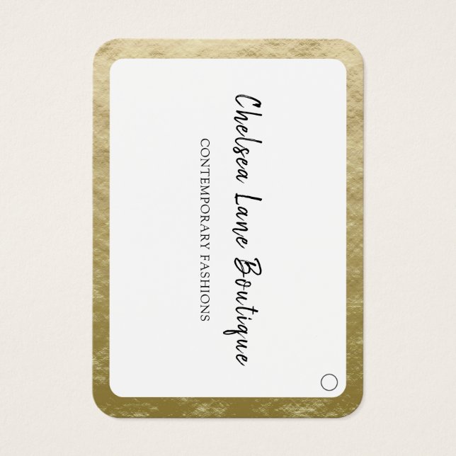 Chic  Gold Border Boutique Hanging  Price Tag (Front)