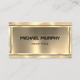 Chic gold Brushed sparkly Metal look - Fully Custo Business Card