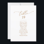 Chic Gold Calligraphy Wedding Seating Chart Cards<br><div class="desc">Designed to coordinate with our Romantic Script wedding collection, this customisable Seating Chart Card, features a sweeping calligraphy script text paired with a classy serif & modern sans font in black and with solid gold text. The text and background can be changed to any colour to match your theme. To...</div>