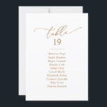 Chic Gold Calligraphy Wedding Seating Chart Cards<br><div class="desc">Designed to coordinate with our Romantic Script wedding collection, this customisable Seating Chart Card, features a sweeping calligraphy script text paired with a classy serif & modern sans font in black and with solid gold text. The text and background can be changed to any colour to match your theme. To...</div>