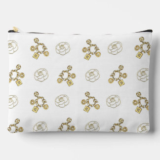 Chic Gold Charm Pattern Makeup Pouch