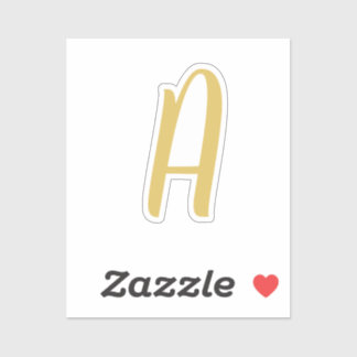 Chic Gold Colour Monogram Professional Calligraphy