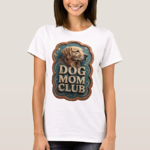 Chic Gold DOG MOM CLUB Custom Tee