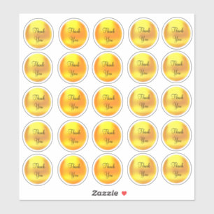 Chic Gold Dot Thank You Sticker Set