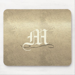 Chic Gold Elegant Add Monogram Mouse Mat