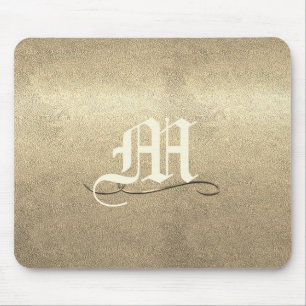 Chic Gold Elegant Add Monogram Mouse Mat