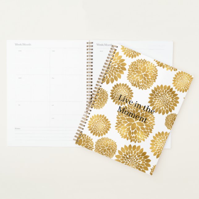Chic Gold Flowers Planner (Display)