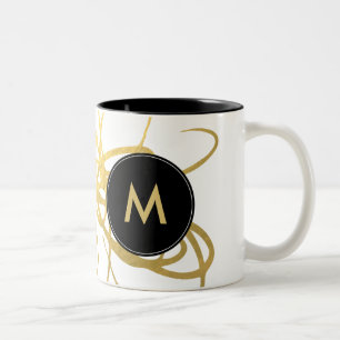 Chic Gold Foil Effect BrushstrokesCoffee Mug - Cup