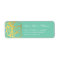 Chic Gold Foil Mint Lines Address Labels